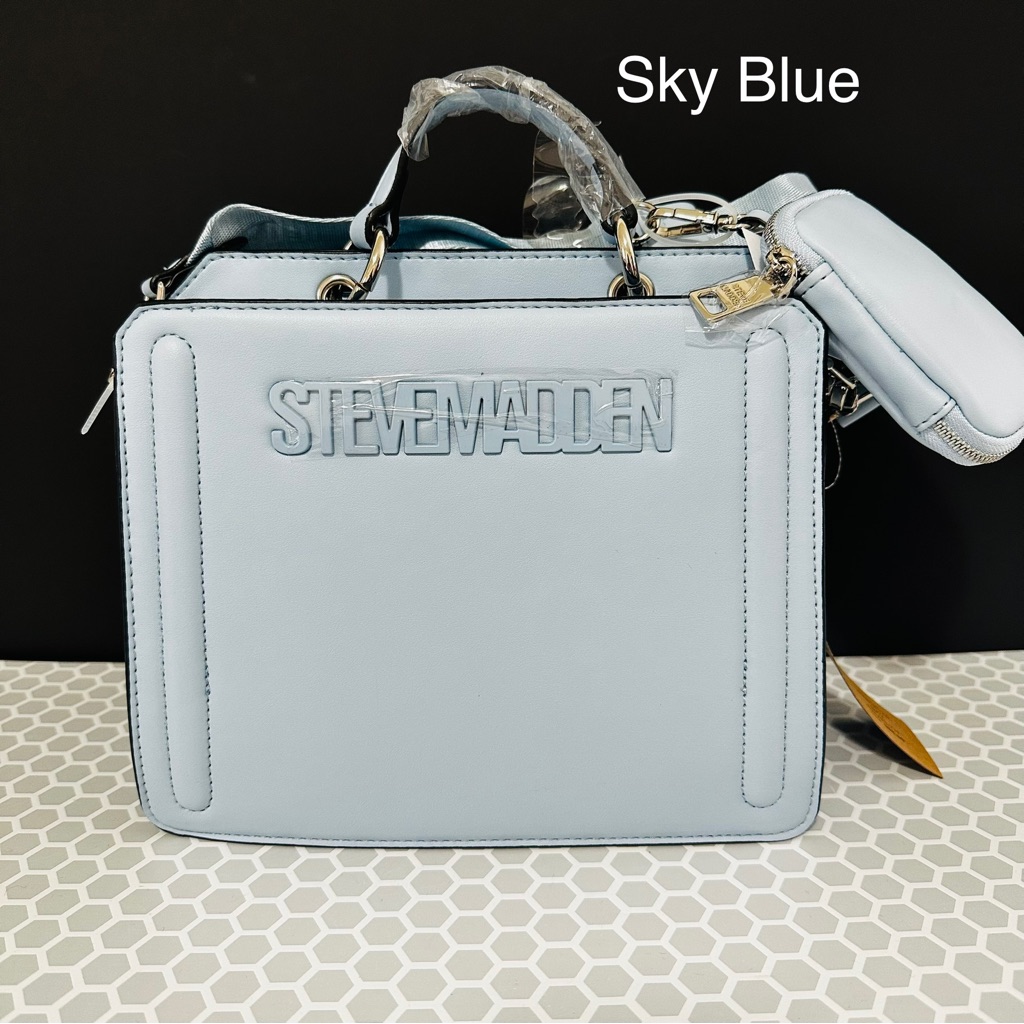 Steve Madden Sky Blue Bevelyn Bag.